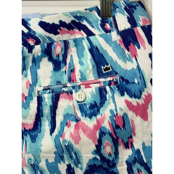 Crown & Ivy Caroline Shorts Women’s Size 10 Multicolor Ikat Print - Picture 5 of 12